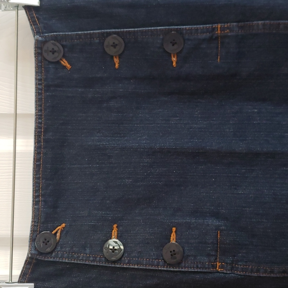 Liz Claiborne Denim Button Front Denim Skirt Sz 16 - Picture 2 of 5